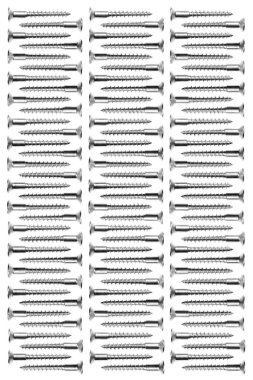 Gümüş vida doku. İnşaat Aracı donanımları arka plan. Dikey yönlendirme Poster.