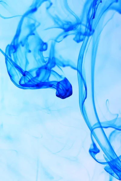 Blue Ink Drop Movimento Dinamico Acqua Sfondo Astratto — Foto Stock