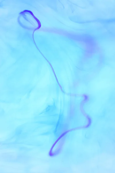 Ambient Ink Drop Line Dynamic Motion in Water. Soft Background.