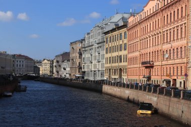 Yusupov nehir çıkabilir. St. Petersburg binaların cephe.