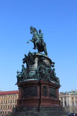 Nicholas ilk anıt. Rusya İmparator'a. Isaac Meydanı. St. Petersburg.