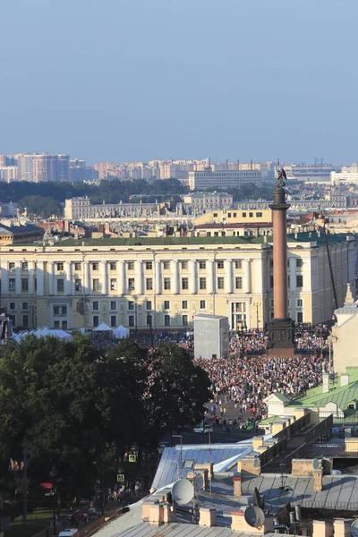 Alexandrian Pillar Palace Square Saint Petersburg Cityscape Scenery Day Russian — Stock Photo, Image