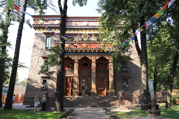 Temple Yard Buddhist Traditional Sangha Russia Datsan Gunzehoyney Architectural Monument — Stock Photo, Image