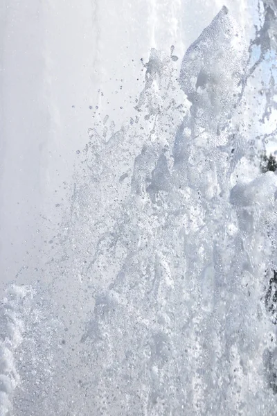 Splashing Fountain Water Streams Dynamic Motion Background Fresh Wet Spray — Stock Photo, Image