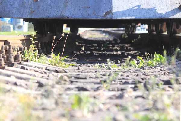 Freigabe Zwischen Bahn Und Zug Schienenfahrzeug — Stockfoto