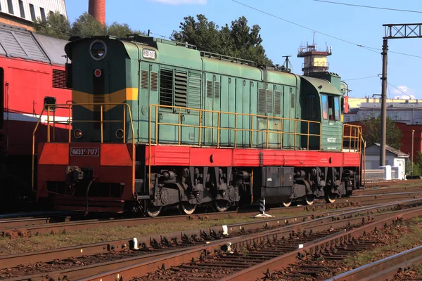 Veículo Transporte Ferroviário Paisagem Ferroviária — Fotografia de Stock