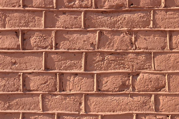 Rode Bakstenen Muur Textuur Betonblokken Muur Achtergrond — Stockfoto