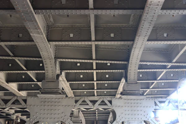 Unterteil Der Gusseisernen Brücke Unter Brücke — Stockfoto