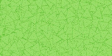 Yeşil üçgenler konsantrik çokgenler arka planlar. Sorunsuz hipnotik Psychedelic besteleri.