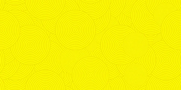 Yellow Circles Concentric Polygons Backgrounds. Seamless Hypnotic Psychedelic Compositions.