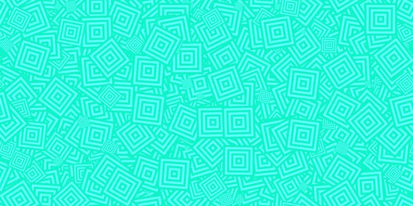 Turquoise Squares Concentric Polygons Backgrounds. Seamless Hypnotic Psychedelic Compositions.