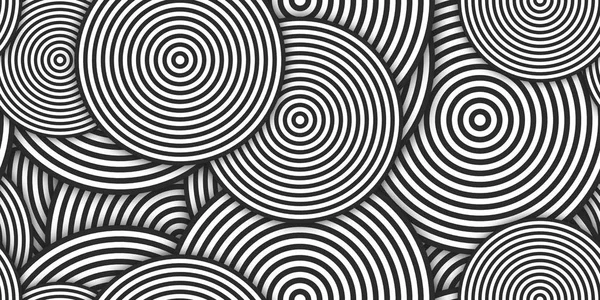Círculos Monocromáticos Concentric Polygons Backgrounds Composições Psicadélicas Hipnóticas Sem Emenda — Fotografia de Stock