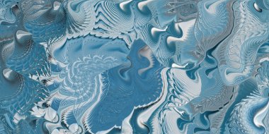 Mavi deniz arka plan Swirls. Soyut okyanus Ebru eğrileri doku. Deniz sarmal kabuğu sonsuz fon.