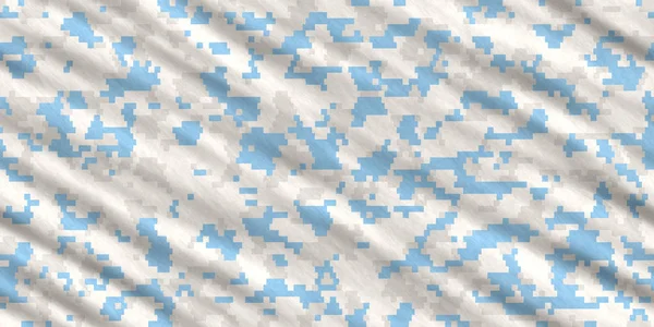 Céu Azul Exército Camuflagem Fundo Textura Roupa Uniforme Militar Uniforme — Fotografia de Stock