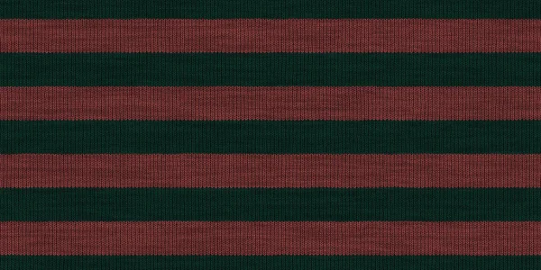 Red Dark Green Striped Knitted Weaving Background Wool Knitwear Cotton — Stock Photo, Image