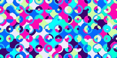 Daire arka çeyrek. Sorunsuz parlak açılar dokular. Soyut renkli eğrileri desenleri.