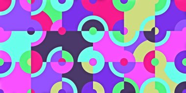 Daire arka çeyrek. Sorunsuz parlak açılar dokular. Soyut renkli eğrileri desenleri.