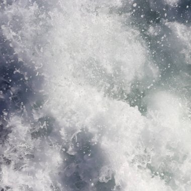 Deniz dalga köpüğü doku. Deniz aqua devinim yüzey arka plan. Açık su köpük zemin swirls.