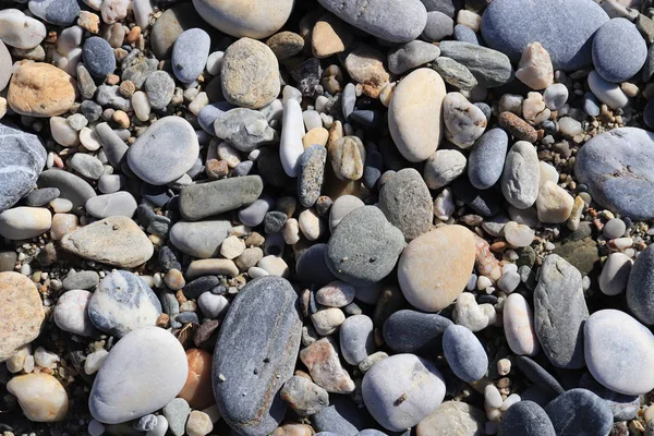 Υφή Κυβόλιθους Βότσαλο Στη Θάλασσα Παραλία Πέτρες Επιφάνεια Θαλάσσιων Ορυκτών — Φωτογραφία Αρχείου