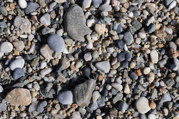 Harmonia Beleza Mineral Marinha Pedras Praia Superfície Textura Seixos — Fotografia de Stock