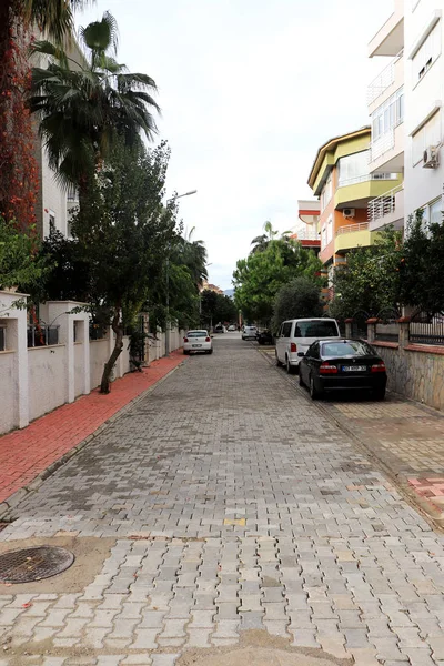 Rua Residencial Cidade Alanya Turquia — Fotografia de Stock