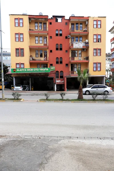 Maison Résidentielle Dans Rue Dans Ville Alanya Turquie — Photo