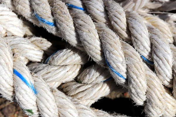 交差スリング ロープのテクスチャです 海洋航海の背景 — ストック写真