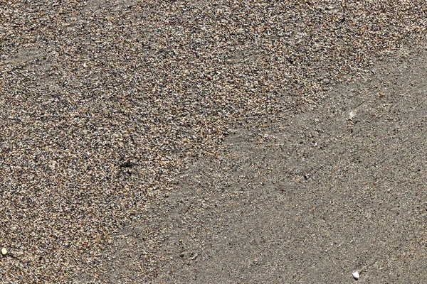 Песок Текстуры Большим Малым Переходом Зерна Летний Пляж — стоковое фото