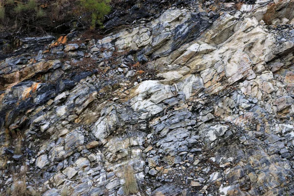 Textura Roca Capas Fondo Patrón Montaña —  Fotos de Stock