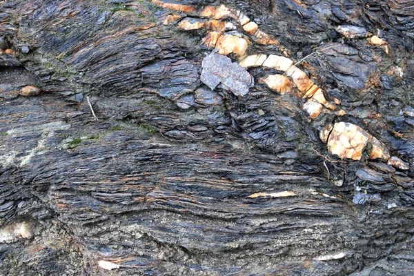 Strati Rocciosi Ruvidi Montagna Modello Sfondo — Foto Stock