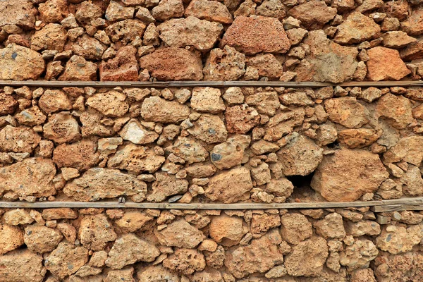 Maison Pierre Coquille Pavés Maçonnerie Couches Texture Mur Coquina Fond — Photo