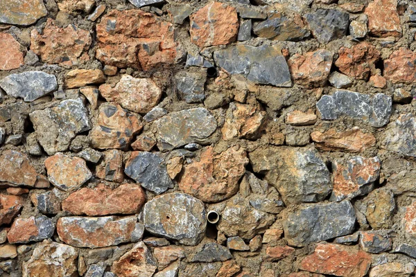 Kayalık Duvar Cobblestones Duvar Doku Kaplama Kaba Taş Arka Plan — Stok fotoğraf