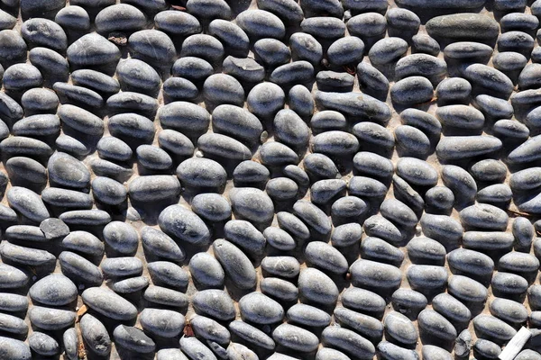 Lot White Masonry Cladding Pebble Texture Stones Pattern Background — Stock Photo, Image