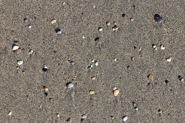모래에 얼룩과 조약돌 배경입니다 — 스톡 사진