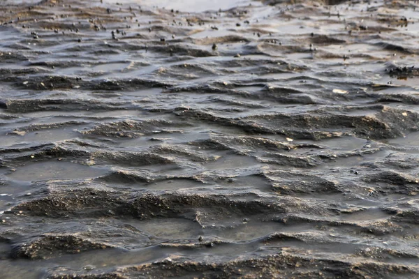 Υγρή Υφή Βραχώδη Γκρεμό Στη Θάλασσα Τραχύ Θαλάσσιο Φόντο — Φωτογραφία Αρχείου