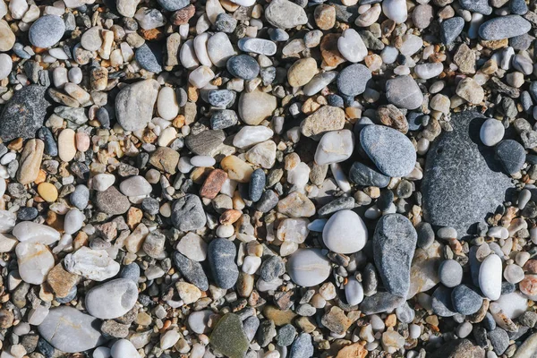 Harmonia de beleza mineral marinha. Pedras de praia à superfície. Calhau marinho — Fotografia de Stock