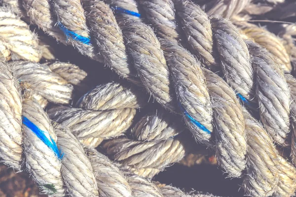 Kruising sling touw textuur. Nautische marine achtergrond. — Stockfoto