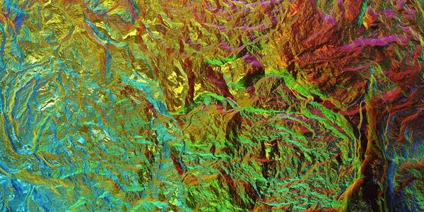 Colored light on textured surface. Chameleon stone rock surface texture. Holographic gradient background.