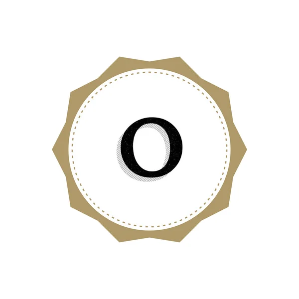 Písmeno Monogram Obrázek Letný Symbol Logotypu Elegantní Styl Retro Ročník — Stockový vektor