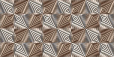 Krom art deco sorunsuz doku. Vintage gümüş yüzük arka plan. Metal daireler deseni.