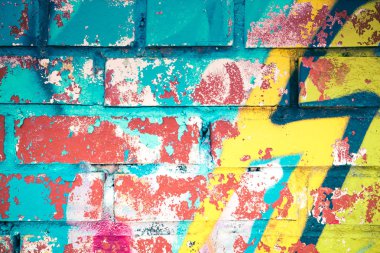 Grunge doku boyalı. Eski boya yüzeyi. Soyut sokak sanatı deseni. Yıpranmış grafiti duvar arka plan.