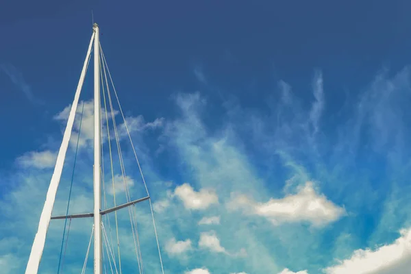Blue sky yacht must inspiration background
