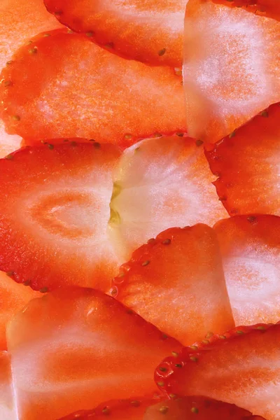 딸기 질감. 신선한 맛있는 딸기 배경. — 스톡 사진