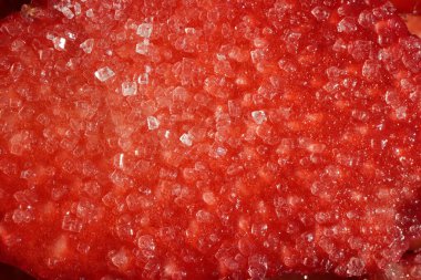 Şeker desenli çilek dilimi.