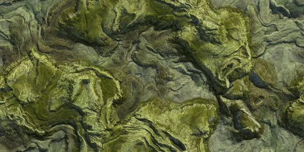 Groene Gras Landschap Topografie Bovenaanzicht Textuur Geografie Berg District Kaart — Stockfoto