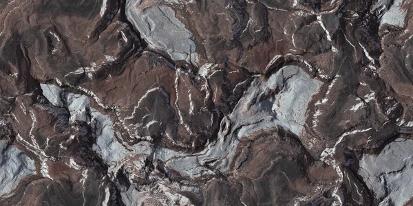 从上图背景看棕色岩石地面丘陵地带地形 景观地形顶部景观纹理 背景上的3D地理山区地图 — 图库照片