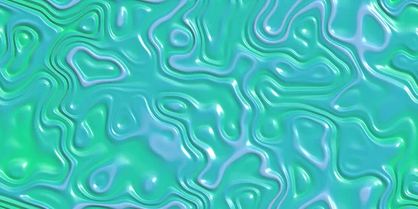 Folyékony Zöld Kék Csavar Dinamikus Krém Textúra Folyó Színes Absztrakt — Stock Fotó