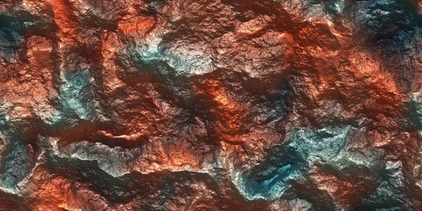 Red Metal Paint Rock Shining Achtergrond Geschilderde Cliff Gloeit Textuur — Stockfoto