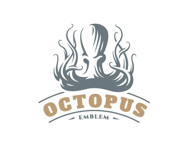 Octopus logo - vektorillustration. Logotyp design — Stock vektor