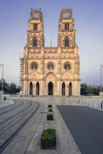 Katedral Orleans Perancis Gereja Salib Suci Dari Ibadah Katolik Bawah — Stok Foto